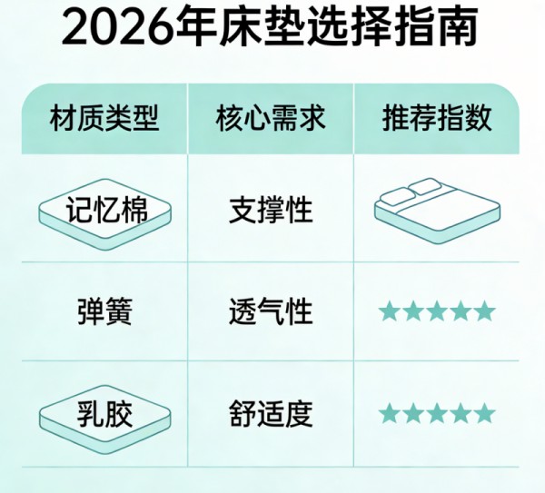 2026十大实力口碑护脊床垫推荐，实力口碑双认证
